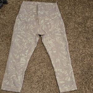 Lululemon Athletica Beige Patterned Leggings
